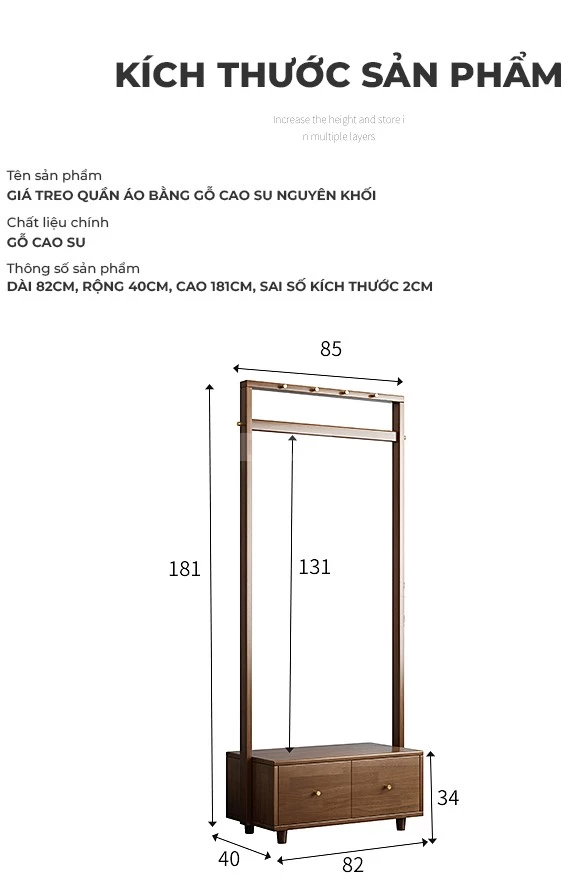 Kệ Treo Quần Áo Đa Năng Haigo KTA257