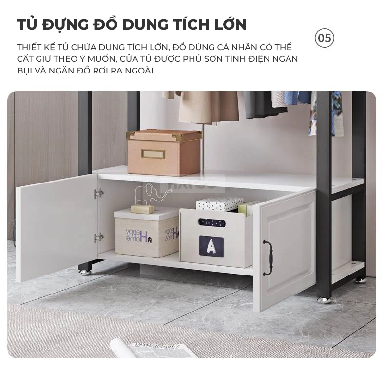 Kệ Treo Quần Áo Nhỏ Gọn Haigo KTA258