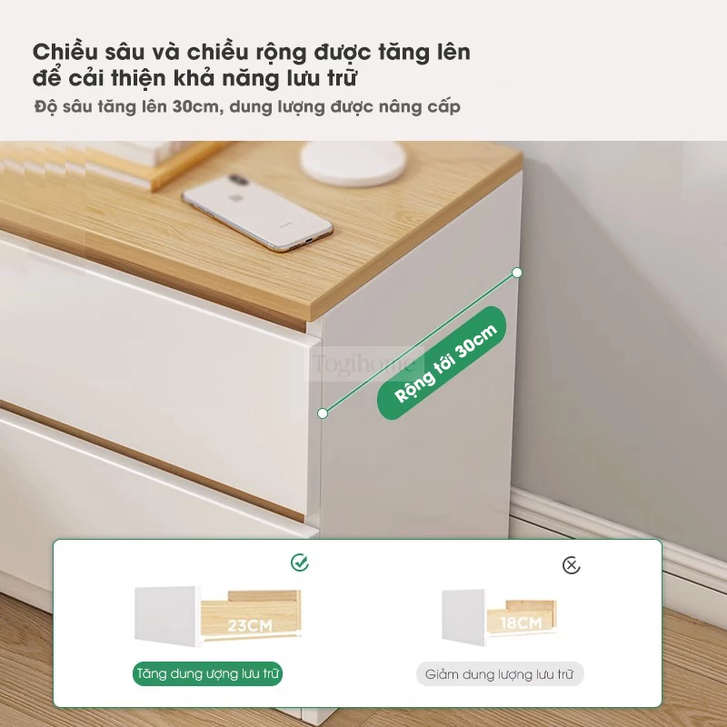 Tab đầu giường TDG 208 được chế tác từ gỗ tự nhiên, thiết kế hiện đại pha nét thanh lịch. Kích thước nhỏ gọn, phù hợp nhiều không gian nội thất. Ngăn kéo tiện dụng, chân cao thoáng đãng, dễ dàng vệ sinh. Lý tưởng cho phòng ngủ sang trọng và gọn gàng.