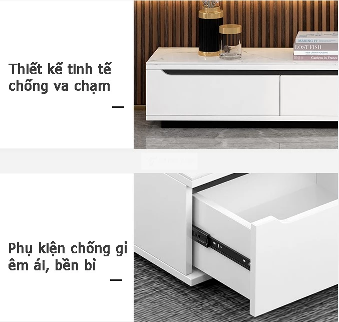 thiết kế tinh tế của Kệ tvi sàn phong cách tối giản, hiện đại LV61