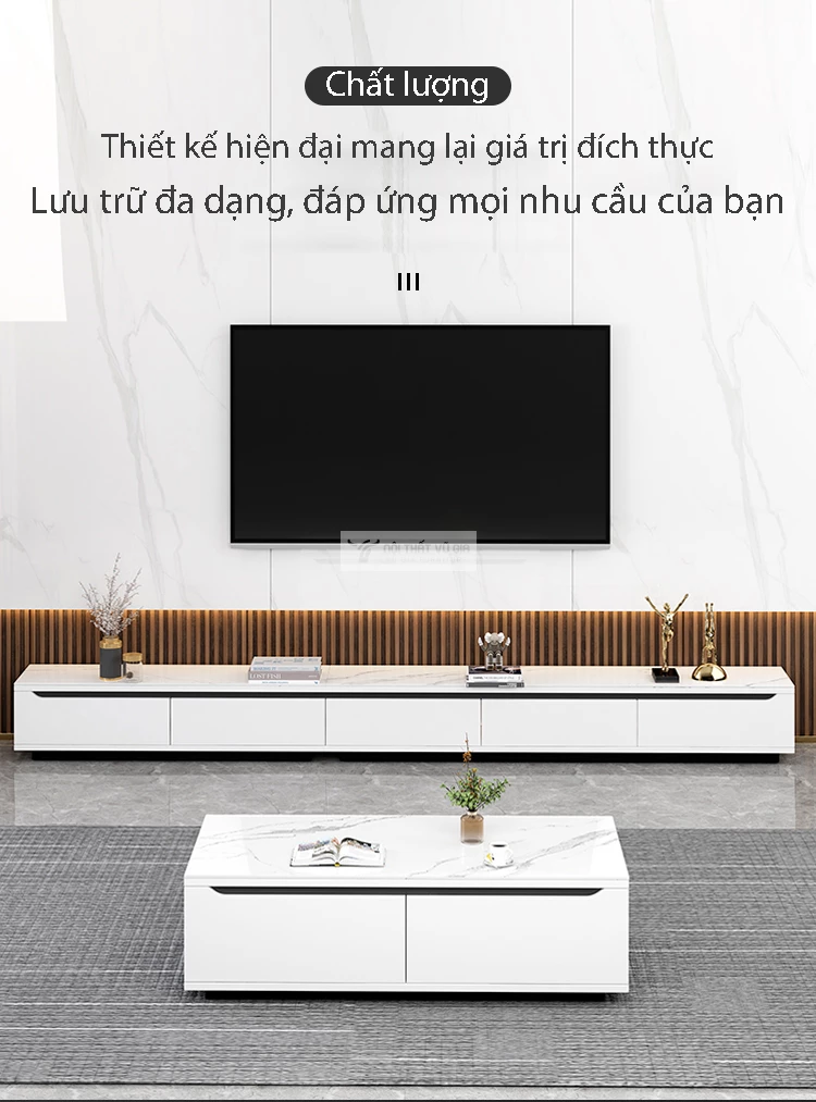 thiết kế hiện đại sang trọng của Kệ tvi sàn phong cách tối giản, hiện đại LV61