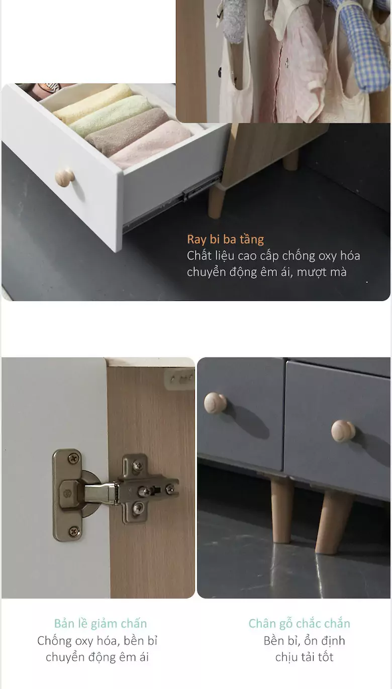 Ưu điểm của mẫu Tủ Trẻ Em Togismart TE011