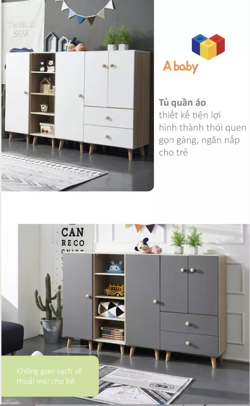 Thông tin về mẫu tủ trẻ em đa năng Togismart