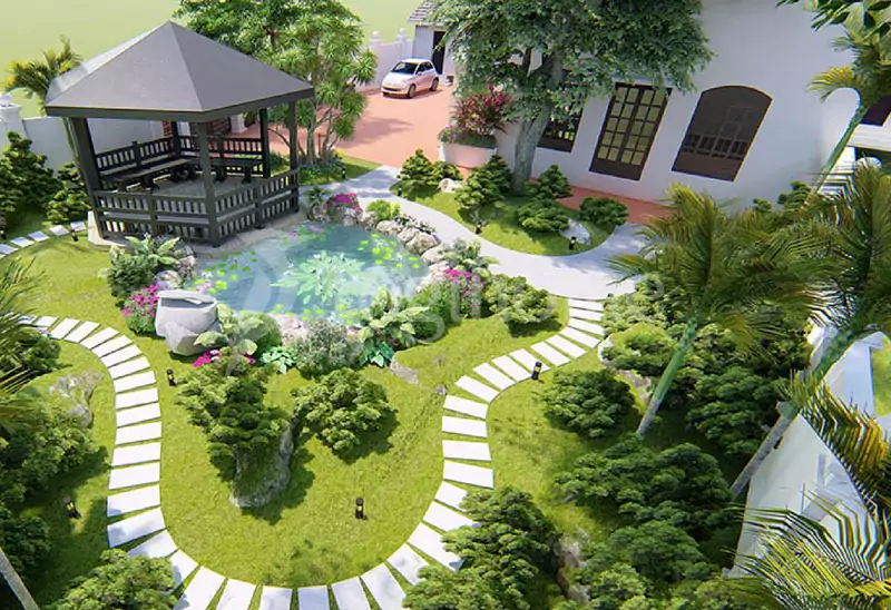 Nhà vườn là sự kết hợp hài hòa giữa nhà ở và sân vườn
