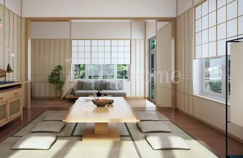 Nội thất Nhật Bản màu đơn giản, giúp không gian phòng thoáng rộng hơn