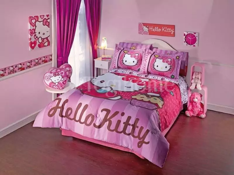 Nội thất phòng ngủ Hello Kitty - giường ngủ