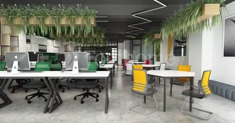 Thiết kế không gian mở, nhiều cây xanh cho văn phòng