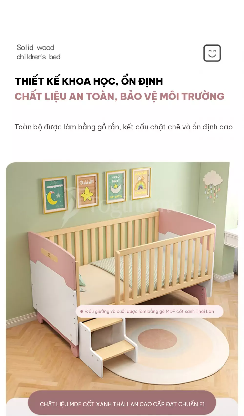 nôi trẻ em nt06 với thiết kế thông minh, chất liệu an toàn thân thiện với môi trường