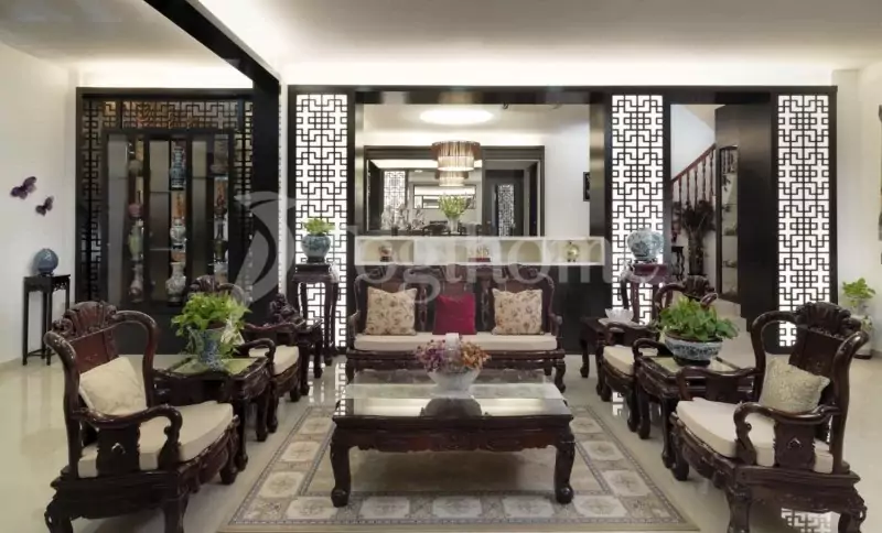 Phong cách trang trí phòng khách Á Đông