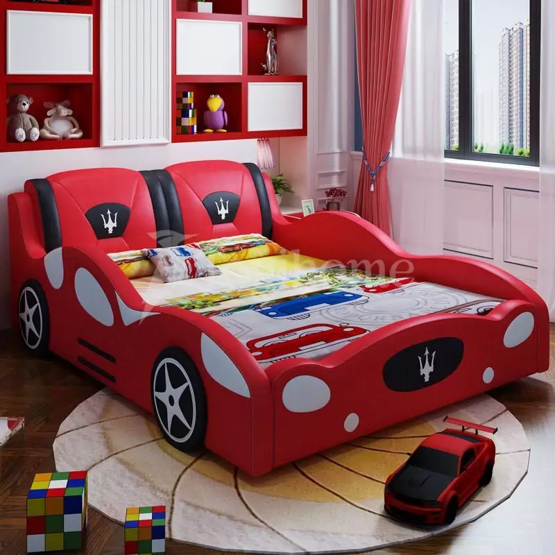 Phòng ngủ bé trai màu đỏ mạnh mẽ