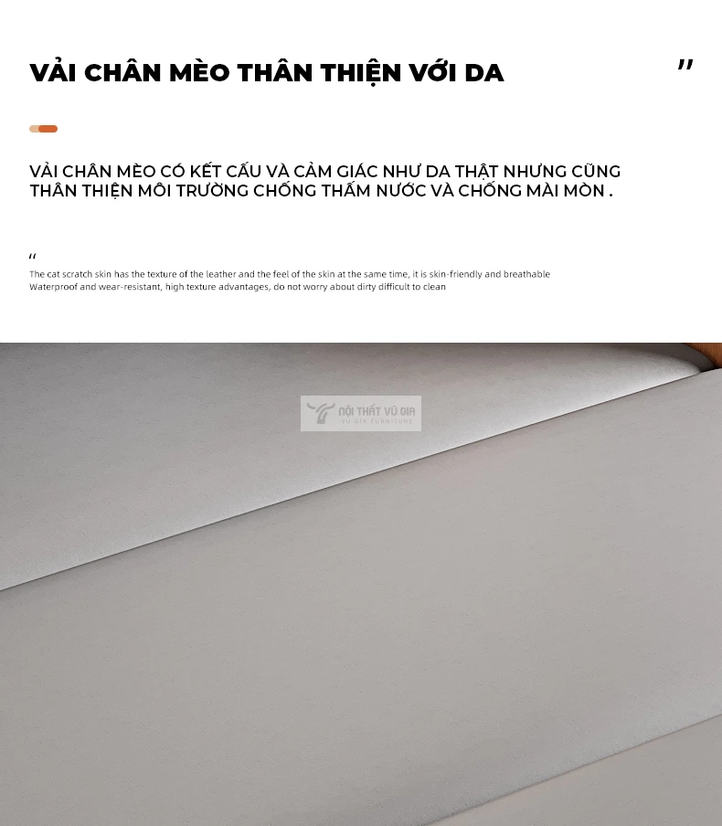 chi tiết chất liệu vải của Sofa bed cao cấp SB27