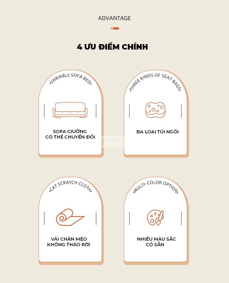 ưu điểm của Sofa bed cao cấp SB27