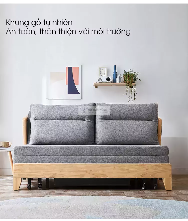 Sofa bed hiện đại khung gỗ tự nhiên cao cấp SB01