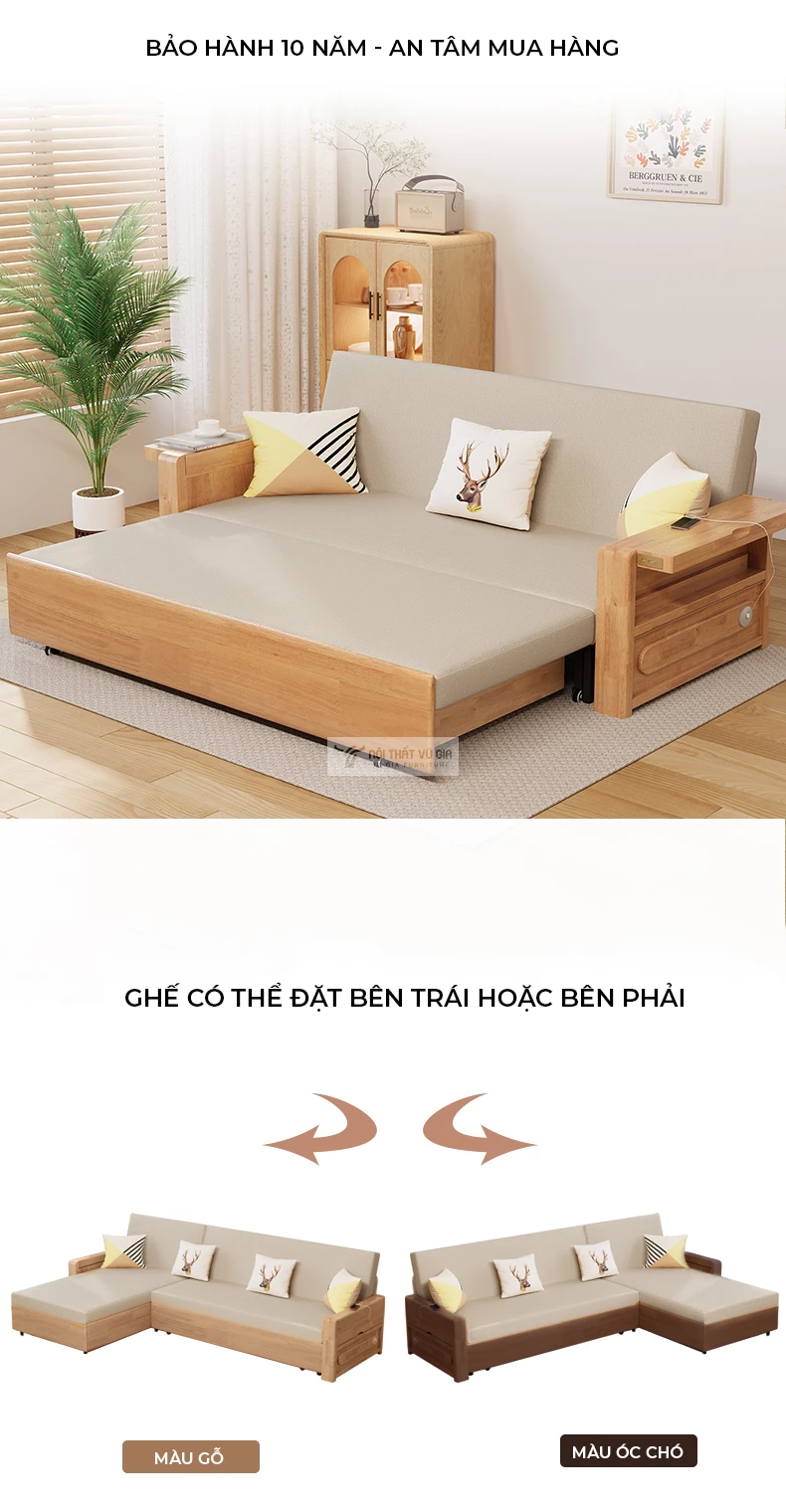 tùy chọn màu sắc của Sofa bed kết hợp ghế phụ đa năng SB21