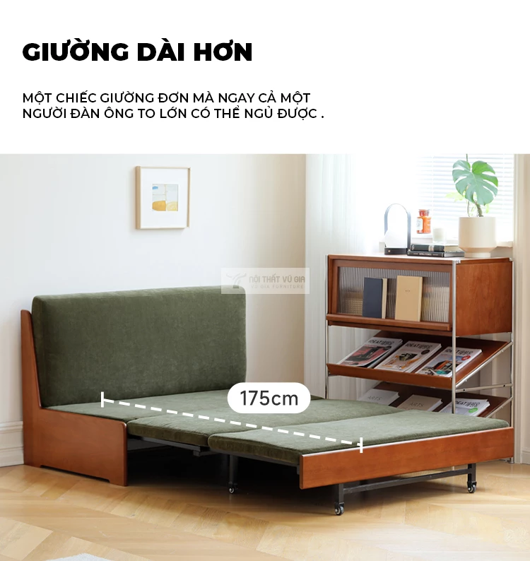 Sofa bed phong cách tối giản, thanh lịch SB22