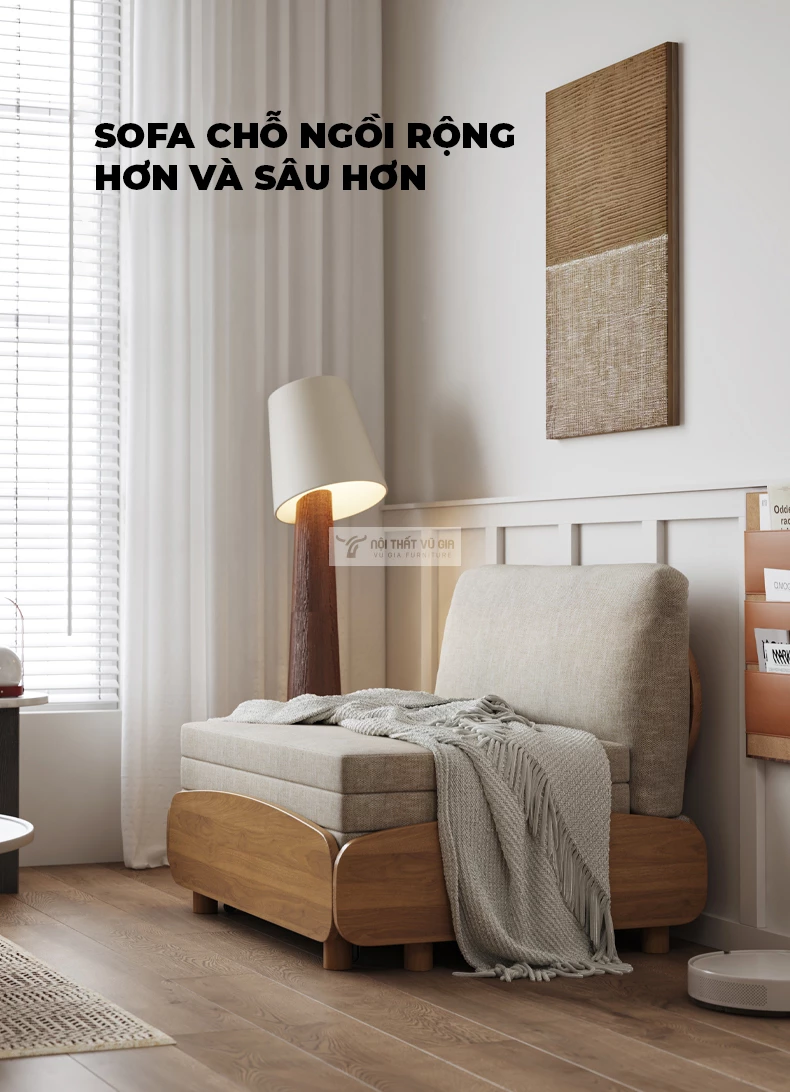 các chế độ của Sofa bed thiết kế mềm mại, thanh lịch SB25