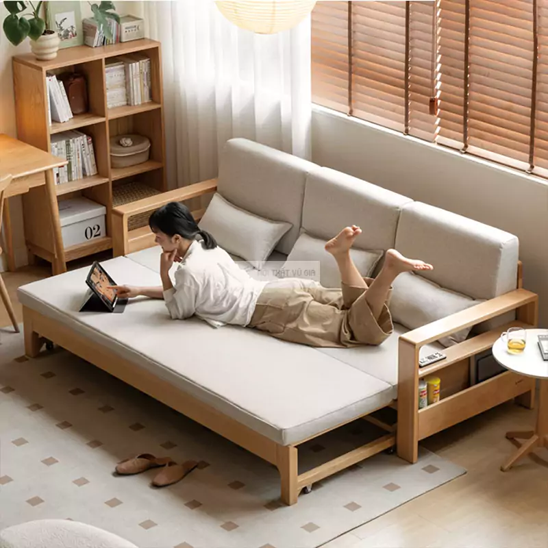 Sofa bed thiết kế thông minh tích hợp ngăn đồ tiện lợi SB06