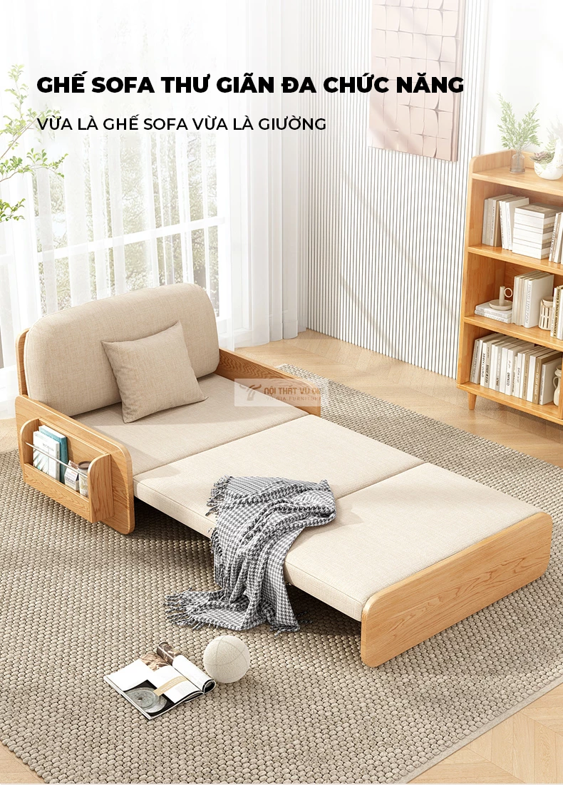 Sofa bed thiết kế tích hợp ngăn đựng đa năng SB24