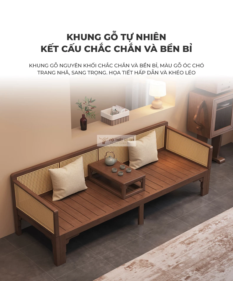 Sofa bed thiết kế tối giản, đa năng SB31 sử dụng chất liệu cao cấp, bền bỉ