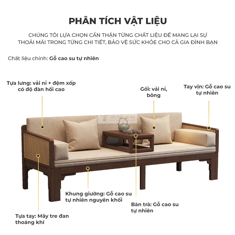 chi tiết Sofa bed thiết kế tối giản, đa năng SB31