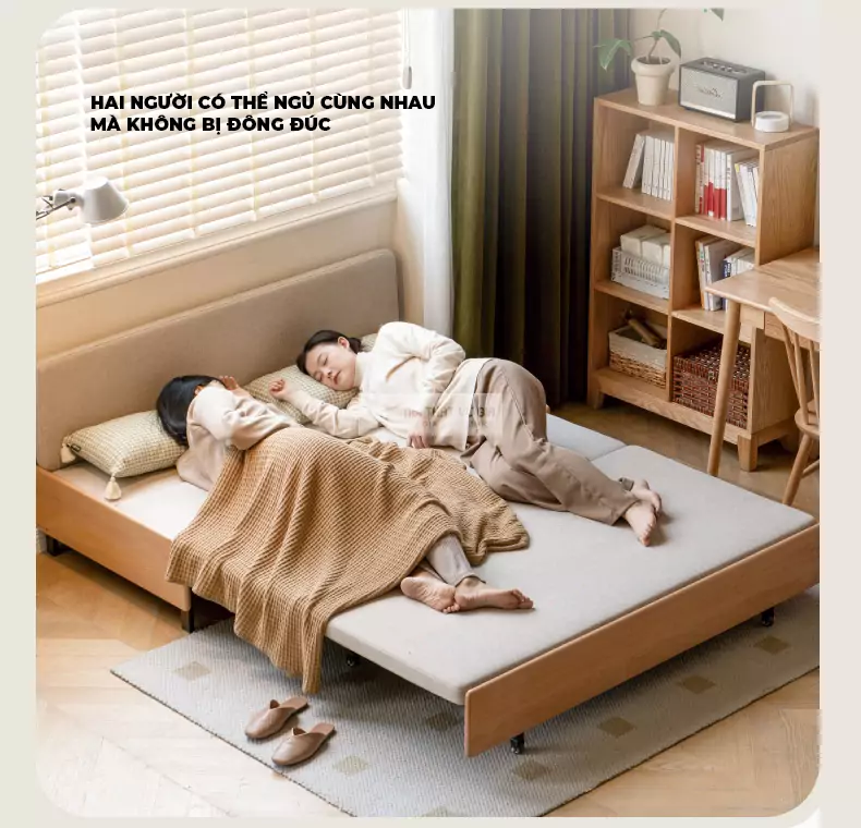 thiết kế rộng rãi của Sofa bed thiết kế tối giản, hiện đại SB09