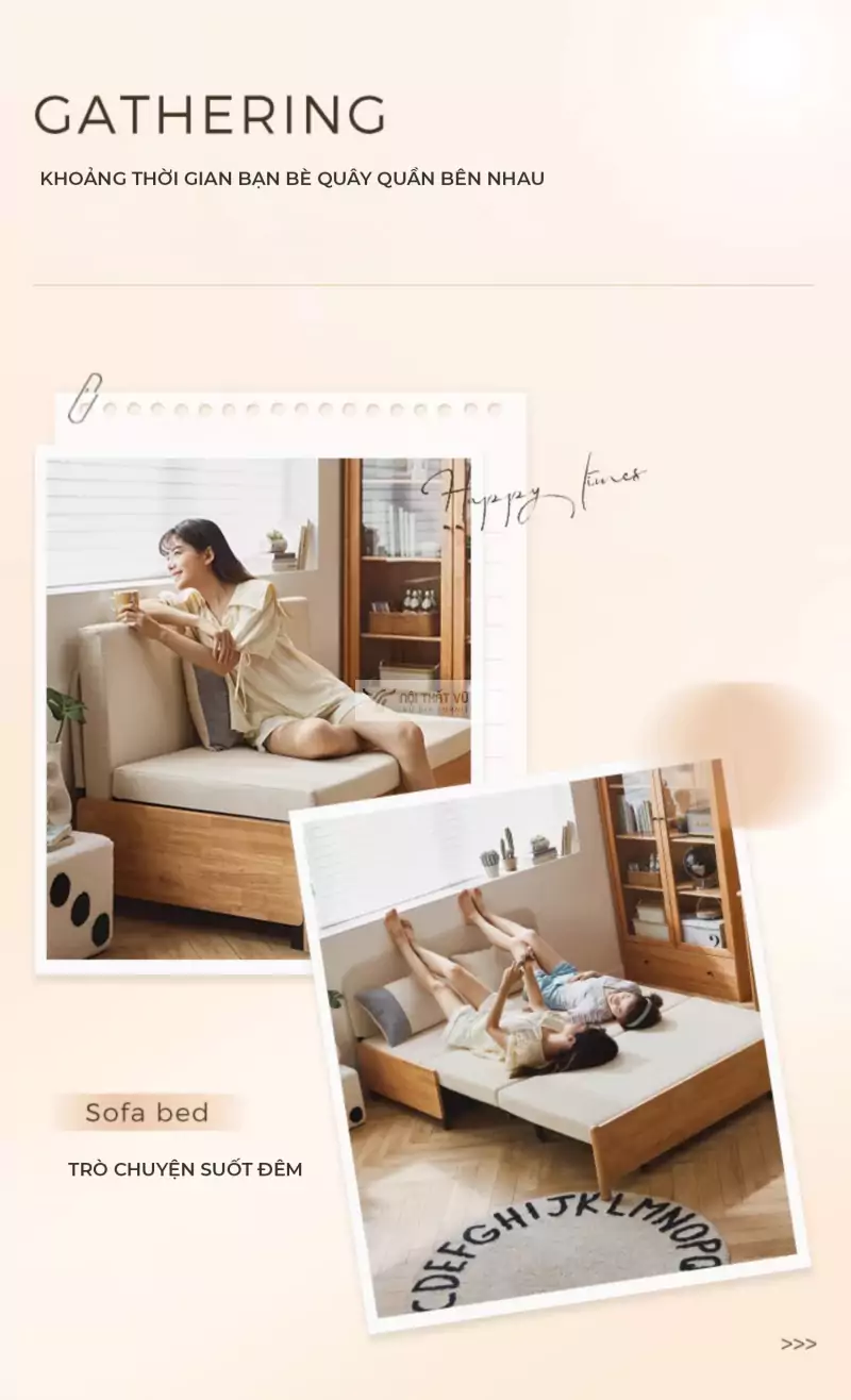 Sofa bed thiết kế tùy chỉnh linh hoạt, hiện đại SB10