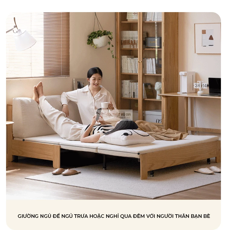 dễ d&agrave;ng c&oacute; 1 giấc ngủ trưa với Sofa bed thu k&eacute;o th&ocirc;ng minh SB30