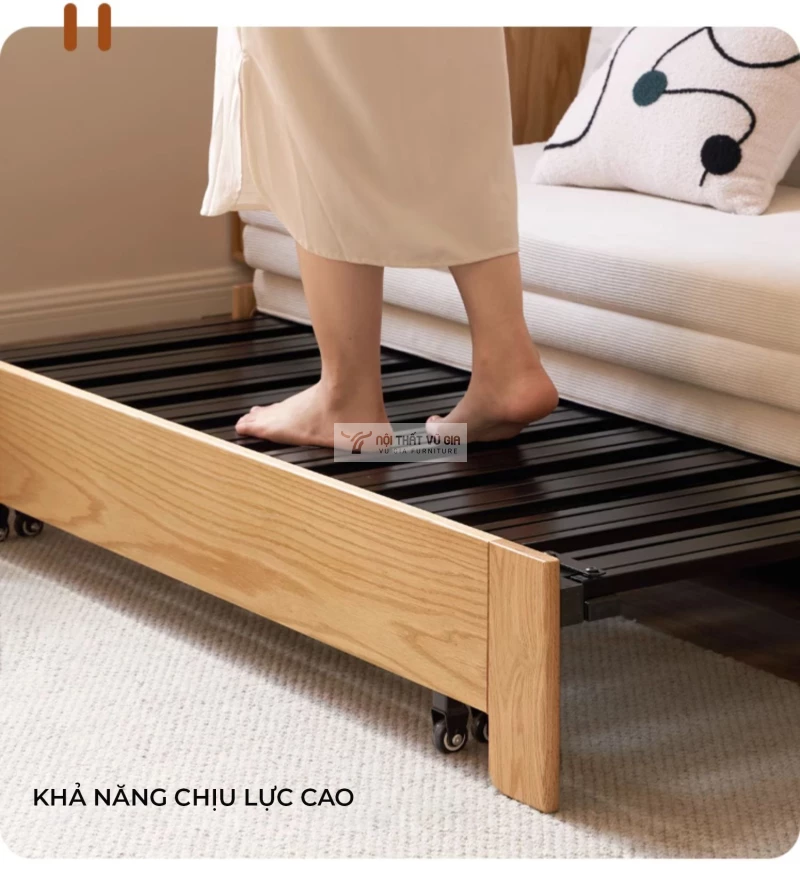 thiết kế kết cấu chắc chắn, chịu tải tốt của Sofa bed thu kéo thông minh SB30