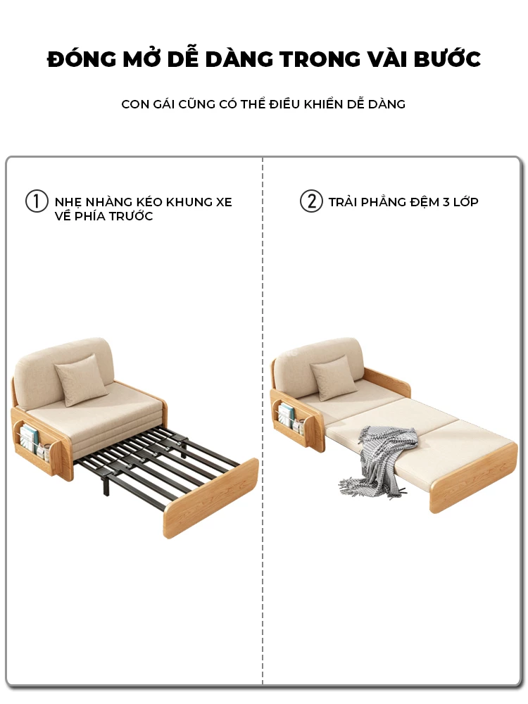 Sofa giường cao cấp Openliving OSF 050 - Thiết kế hiện đại tính tế thu hút