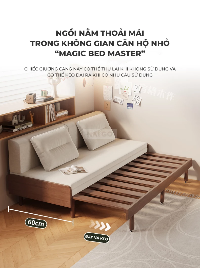 Sofa Giường Đa Năng Linh Hoạt Haigo SOF216