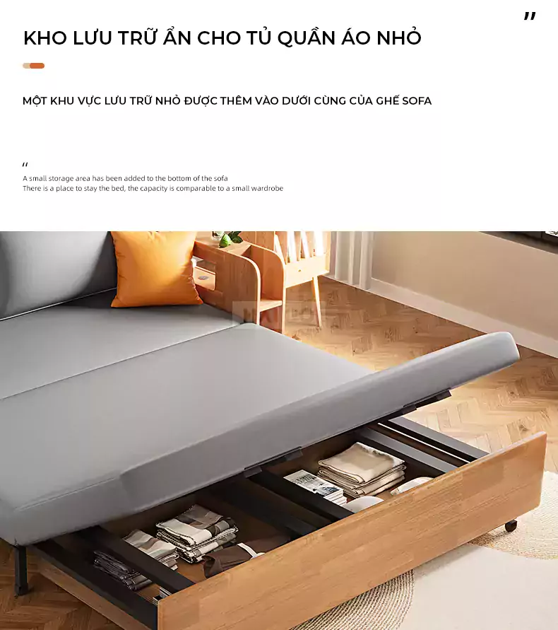 Sofa Giường Gấp Mở Linh Hoạt Haigo SOF211