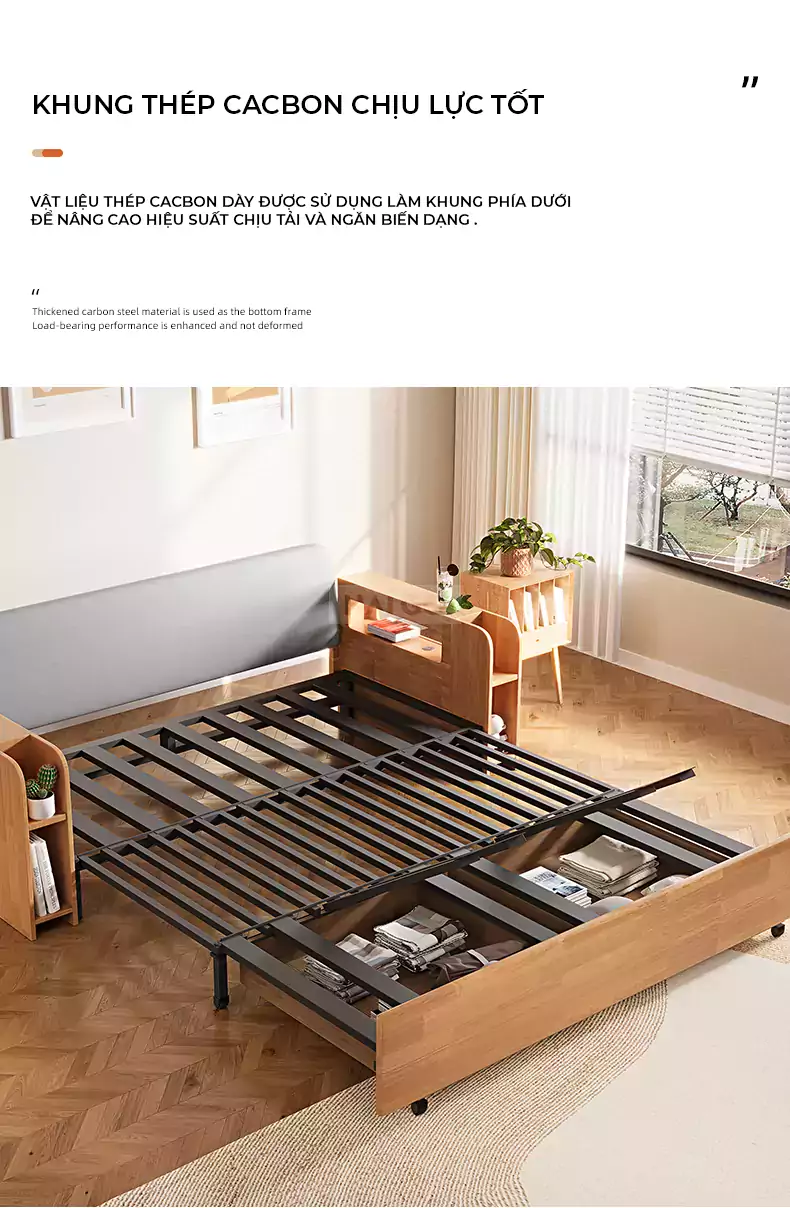 Sofa Giường Gấp Mở Linh Hoạt Haigo SOF211