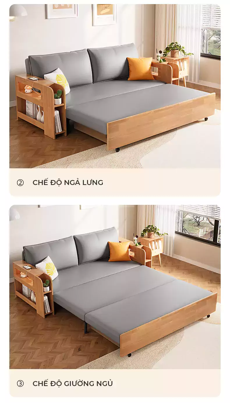 Sofa Giường Gấp Mở Linh Hoạt Haigo SOF211