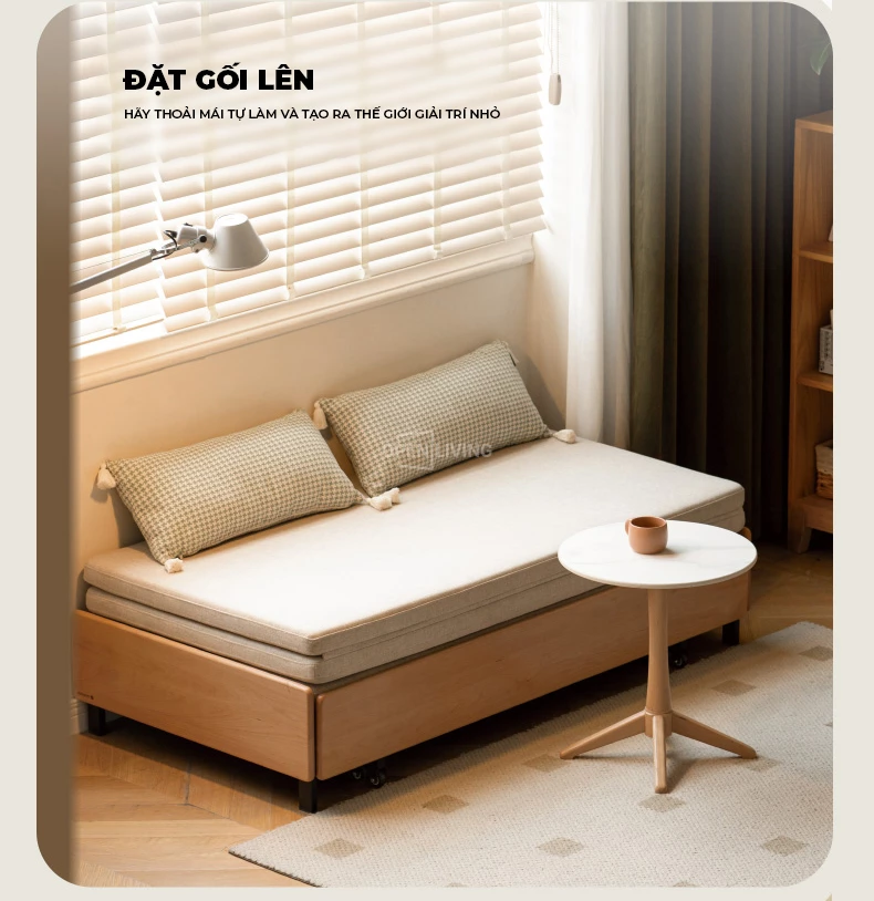 Giường sofa thiết kế thông minh hiện đại Sofa Giường Mở Rộng Openliving OSF 012 - Sự lựa chọn hoàn hảo cho không gian sống hiện đại. Thiết kế linh hoạt, dễ dàng chuyển đổi giữa ghế và giường, tiết kiệm diện tích. Chất liệu bền đẹp, phong cách sang trọng. Mua ngay tại Openliving để tận hưởng sự tiện nghi và đẳng cấp.