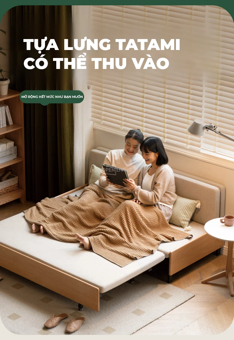 thiết kế thông minh, sản phẩm chât lượng Sofa Giường Mở Rộng Openliving OSF 012 - Sofa gấp mở linh hoạt