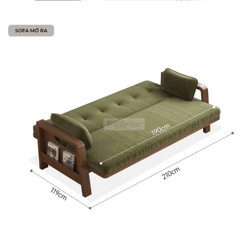 Sofa Giường TOGI Smart M36 – Thiết kế hiện đại, tiện dụng, dễ dàng chuyển đổi giữa sofa và giường ngủ. Chất liệu khung gỗ chắc chắn, đệm êm ái, mang lại cảm giác thoải mái. Kiểu dáng sang trọng, phù hợp với mọi không gian sống. Dễ dàng tháo lắp, tối ưu diện tích