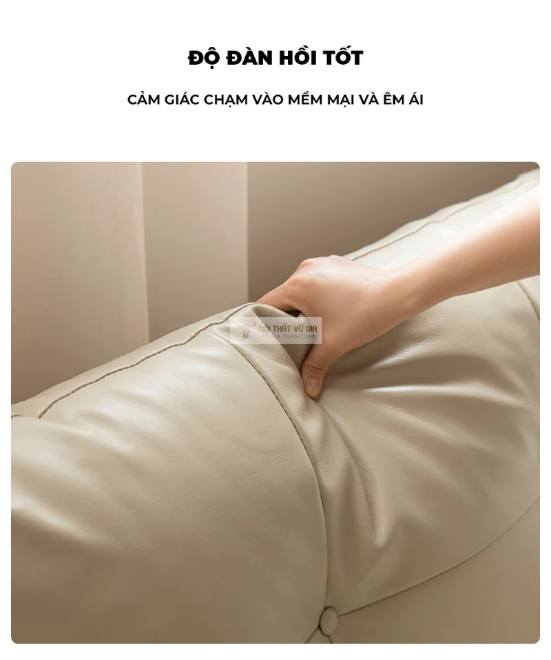 Sofa gỗ tự nhiên thiết kế hiện đại kết hợp nệm êm ái SB38 sử dụng nệm đàn hồi cao