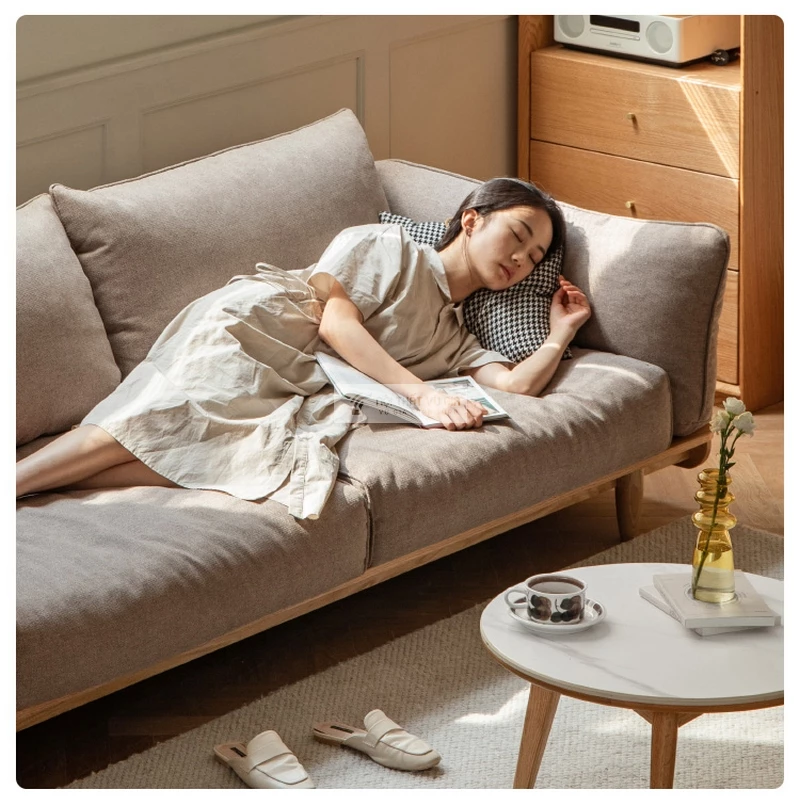 Sofa gỗ tự nhiên thiết kế hiện đại kết hợp nệm êm ái SB38