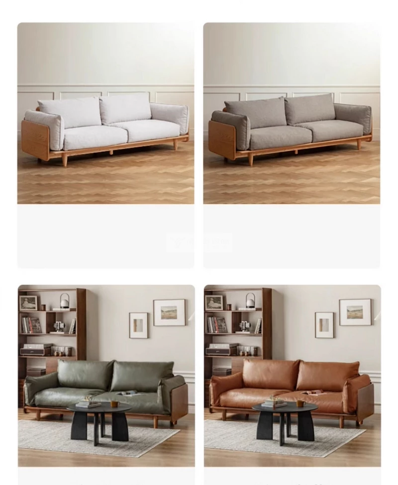 tùy chọn màu sắc của Sofa gỗ tự nhiên thiết kế hiện đại kết hợp nệm êm ái SB38