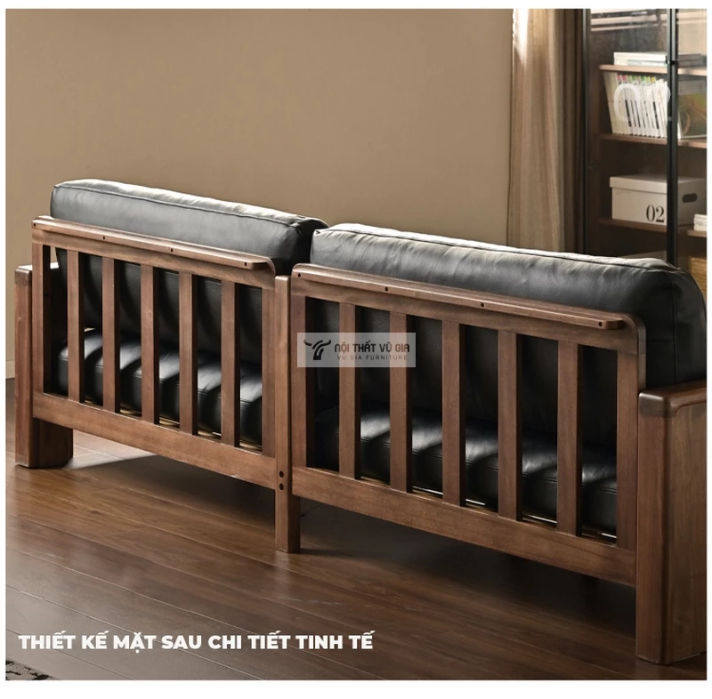 Sofa gỗ tự nhiên thiết kế hiện đại, sang trọng SB36