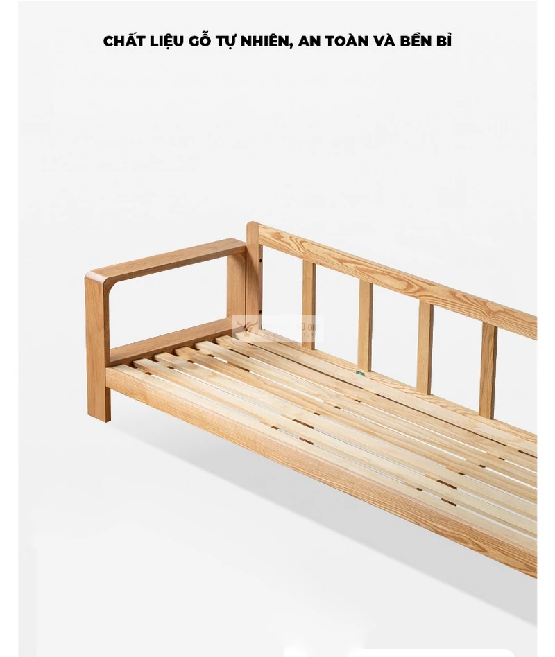 Sofa gỗ tự nhiên thiết kế tay vịn hiện đại, thanh lịch SB39 sử dụng gỗ tự nhiên cao cấp