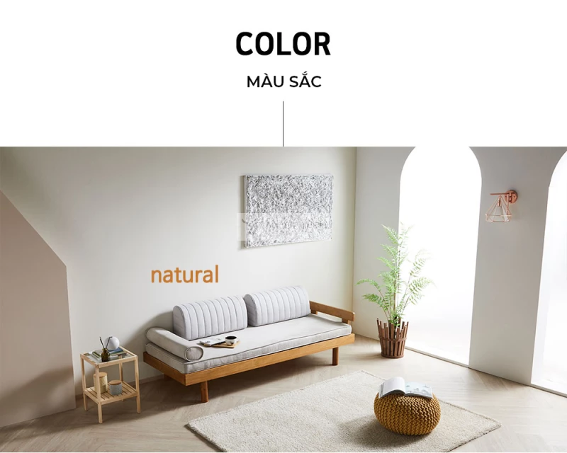 màu sắc của Sofa khung gỗ tự nhiên cao cấp kết hợp nệm êm ái SB33