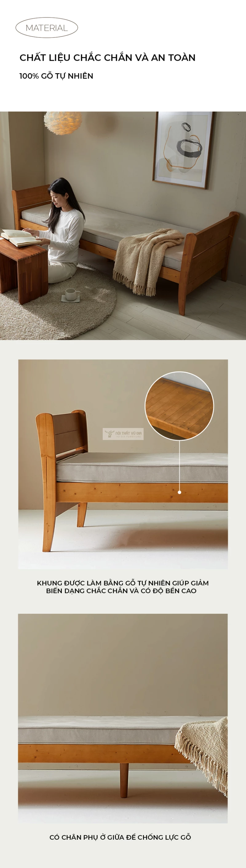 Sofa khung gỗ tự nhiên cao cấp thiết kế thanh lịch, hiện đại SB34 sử dụng gỗ tự nhiên chắc chắn