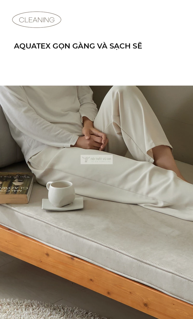 phong cách thiết kế tối giản, hiện đại của Sofa khung gỗ tự nhiên cao cấp thiết kế thanh lịch, hiện đại SB34