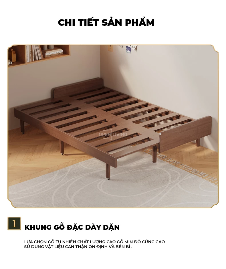 Sofa mở rộng thành giường OSF 057 với 2 chế độ, được làm từ gỗ tự nhiên chắc chắn, mang đến sự linh hoạt và tiện dụng cho không gian sống. Thiết kế thông minh cho phép dễ dàng chuyển đổi giữa ghế ngồi và giường ngủ, phù hợp với các gia đình cần tối ưu hóa không gian nhưng vẫn đảm bảo sự thoải mái và độ bền lâu dài.