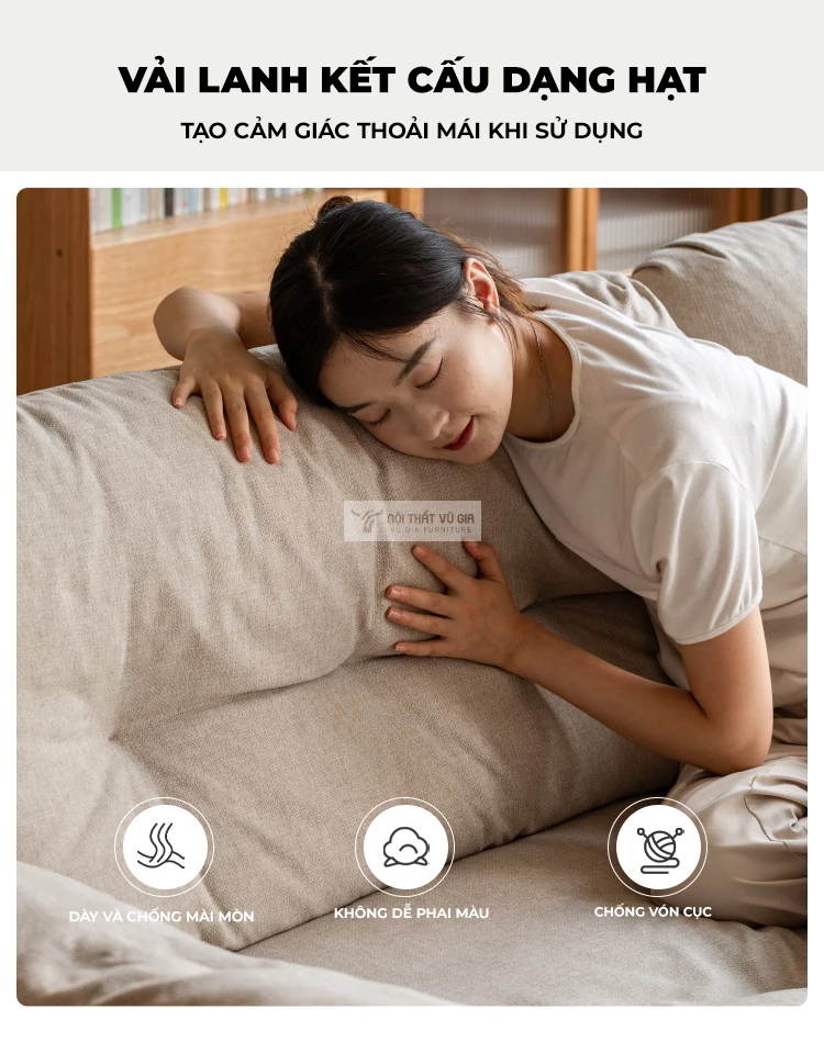 ưu điểm nệm của Sofa phòng khách gỗ tự nhiên cao cấp, thiết kế đa năng CBK7