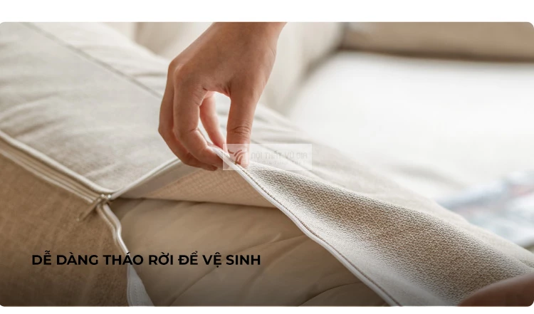 thiết kế dễ dàng vệ sinh của Sofa phòng khách gỗ tự nhiên cao cấp, thiết kế đa năng CBK7