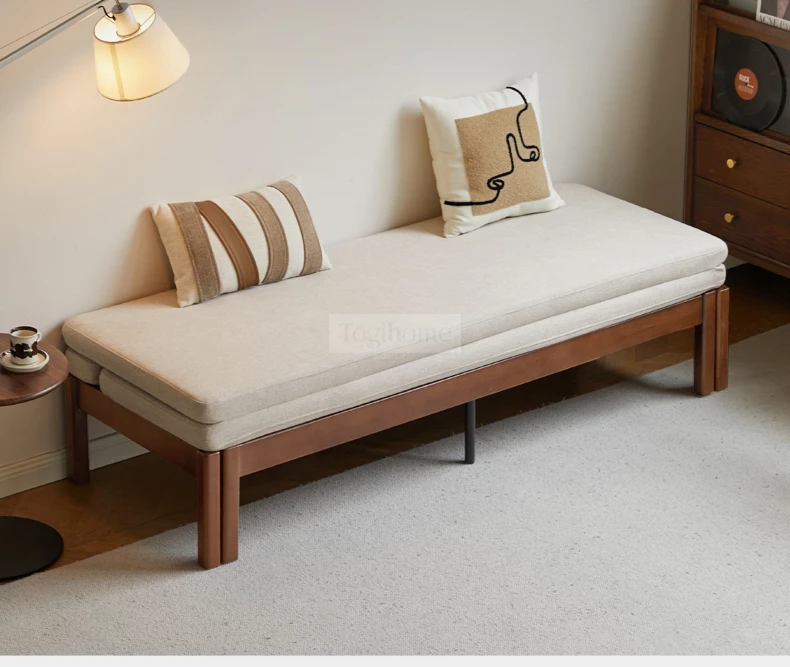 Sofa Phòng Khách Gỗ Tự Nhiên Gấp Mở Hiện Đại Togismart M85 thiết kế thông minh, khung gỗ chắc chắn, dễ dàng chuyển đổi từ ghế thành giường tiện lợi. Chất liệu gỗ bền đẹp, đệm êm ái, kiểu dáng hiện đại giúp tiết kiệm không gian và mang lại sự sang trọng cho phòng khách.