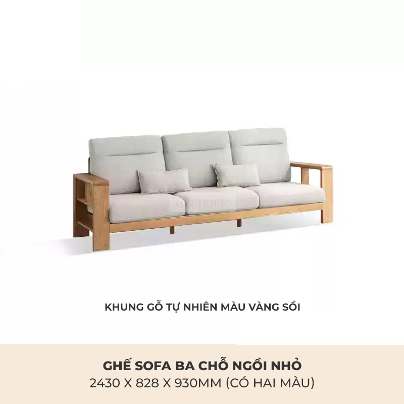 Sofa Phòng Khách Gỗ Tự Nhiên Hiện Đại Togismart M58 là lựa chọn lý tưởng cho phòng khách hiện đại. Thiết kế tối giản với khung gỗ tự nhiên chắc chắn, đệm ngồi êm ái, màu sắc trang nhã. Mang lại sự thoải mái và phong cách cho không gian sống, dễ kết hợp với nhiều phong cách nội thất.