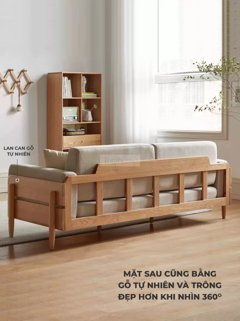 Sofa Phòng Khách Gỗ Tự Nhiên Hiện Đại Togismart M59 sở hữu thiết kế hiện đại, tối giản nhưng tinh tế. Khung gỗ chắc chắn kết hợp đệm ngồi êm ái, phù hợp cho phòng khách sang trọng. Màu sắc hài hòa, chất liệu bền bỉ, dễ vệ sinh, nâng tầm không gian sống tiện nghi và thẩm mỹ.